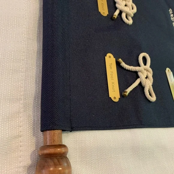 Vtg Coast Guard Nautical tie Knot Chart Banner Canvas - Picture 13 of 15